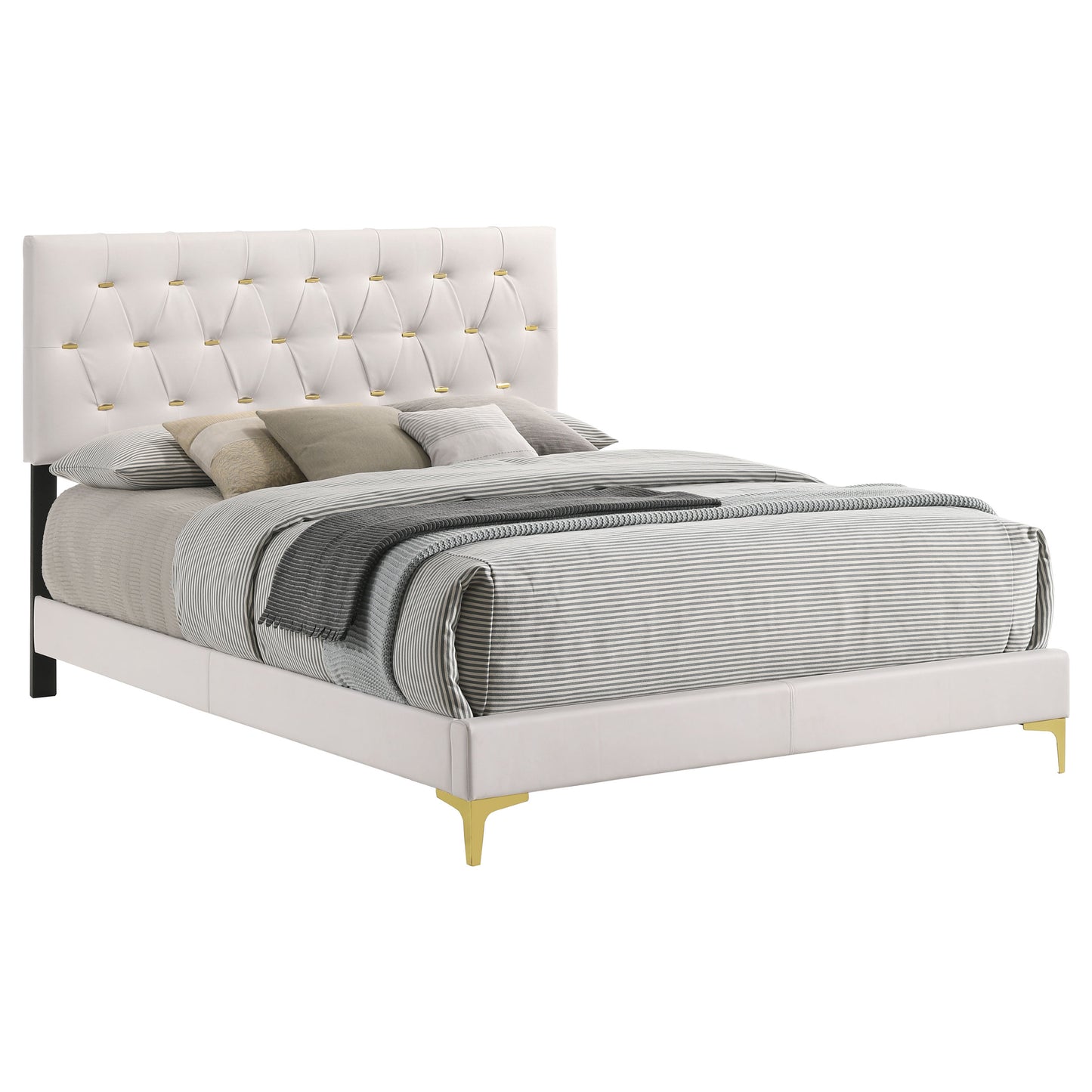 Kendall Upholstered Queen Panel Bed White