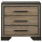 Baker 3-drawer Nightstand Light Taupe