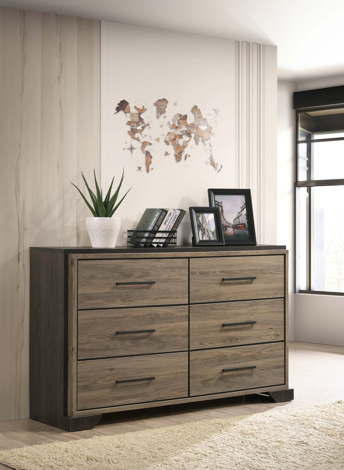 Baker 6-drawer Dresser Light Taupe