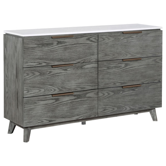 Nathan 6-drawer Dresser Grey