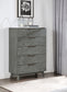 Nathan 5-drawer Bedroom Chest Grey