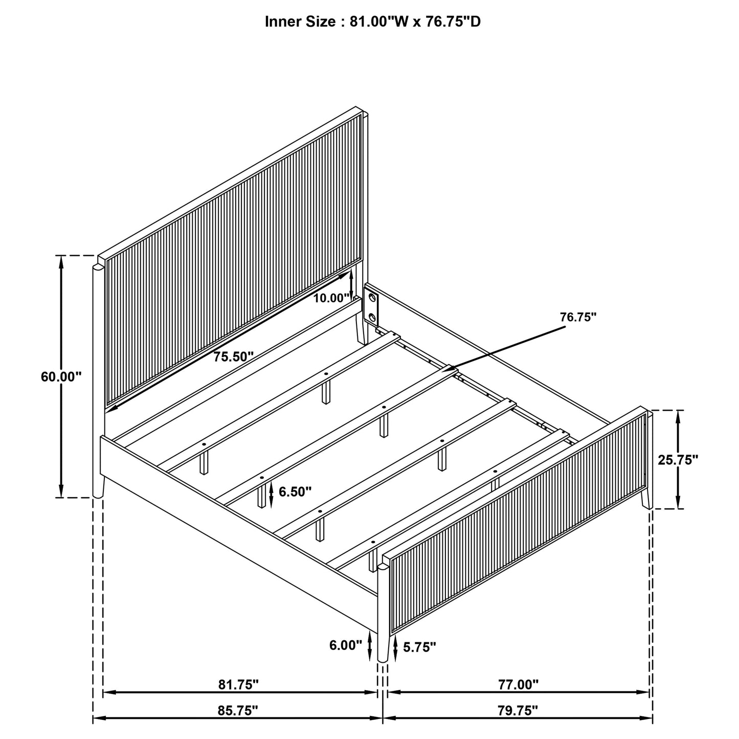 Brookmead Wood Eastern King Panel Bed Black