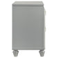 Veronica 2-drawer Nightstand Light Silver