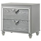 Veronica 2-drawer Nightstand Light Silver