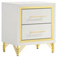 Lucia 2-drawer Nightstand Bedside Table White