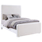 Anastasia Upholstered California King Panel Bed Pearl White