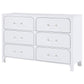 Anastasia 6-drawer Dresser Pearl White