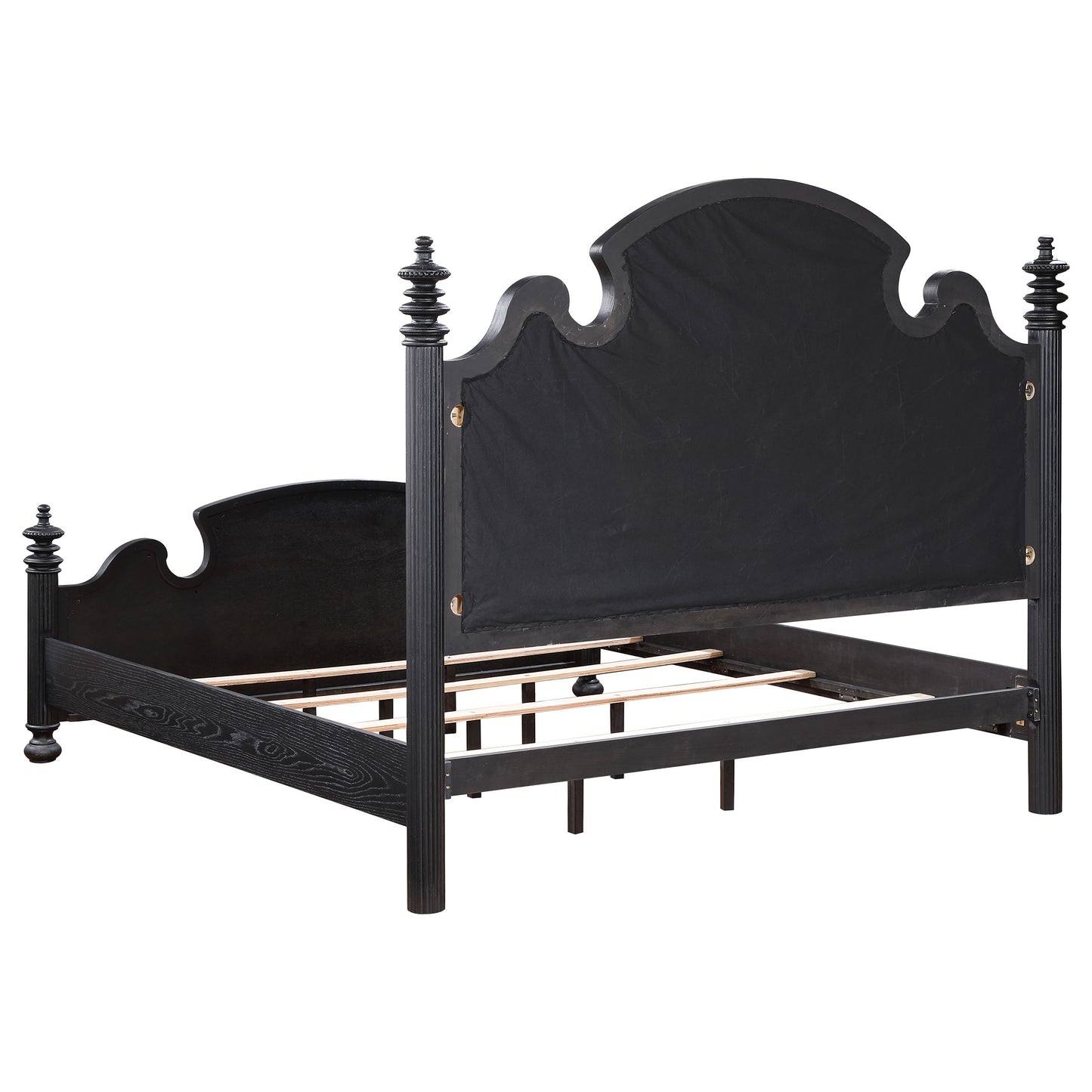 Celina Wood Eastern King Poster Bed Black