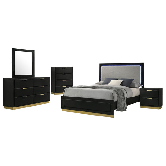 Caraway 5-piece California King Bedroom Set Black