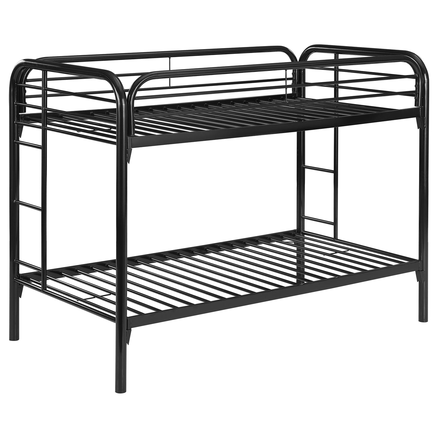 Morgan Metal Twin Over Twin Bunk Bed Black