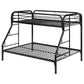 Morgan Metal Twin Over Full Bunk Bed Black