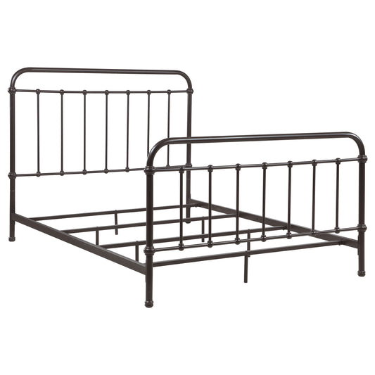 Livingston Metal Eastern King Open Frame Bed Dark Bronze