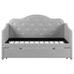 Elmore Upholstered Twin Daybed with Trundle Light Grey