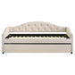 Sadie Upholstered Twin Daybed with Trundle Taupe