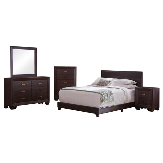 Dorian 5-piece Full Bedroom Set Dark Cocoa