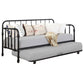 Marina Metal Twin Daybed with Trundle Black