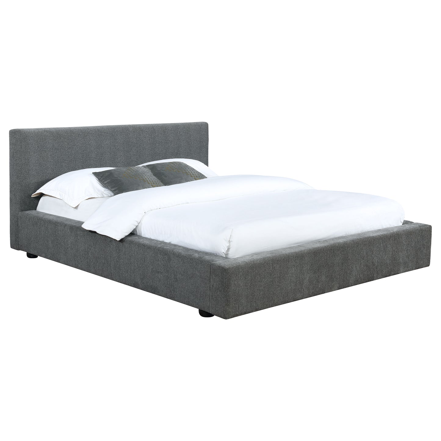 Gregory Upholstered Eastern King Panel Bed Graphite