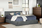 Gregory Upholstered Eastern King Panel Bed Graphite