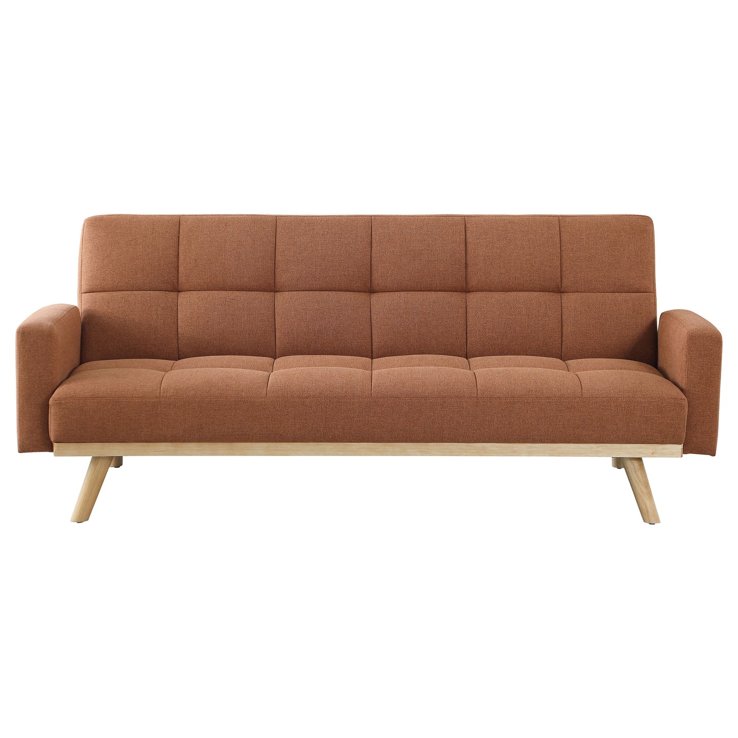 Kourtney Upholstered Tufted Convertible Sofa Bed Terracotta