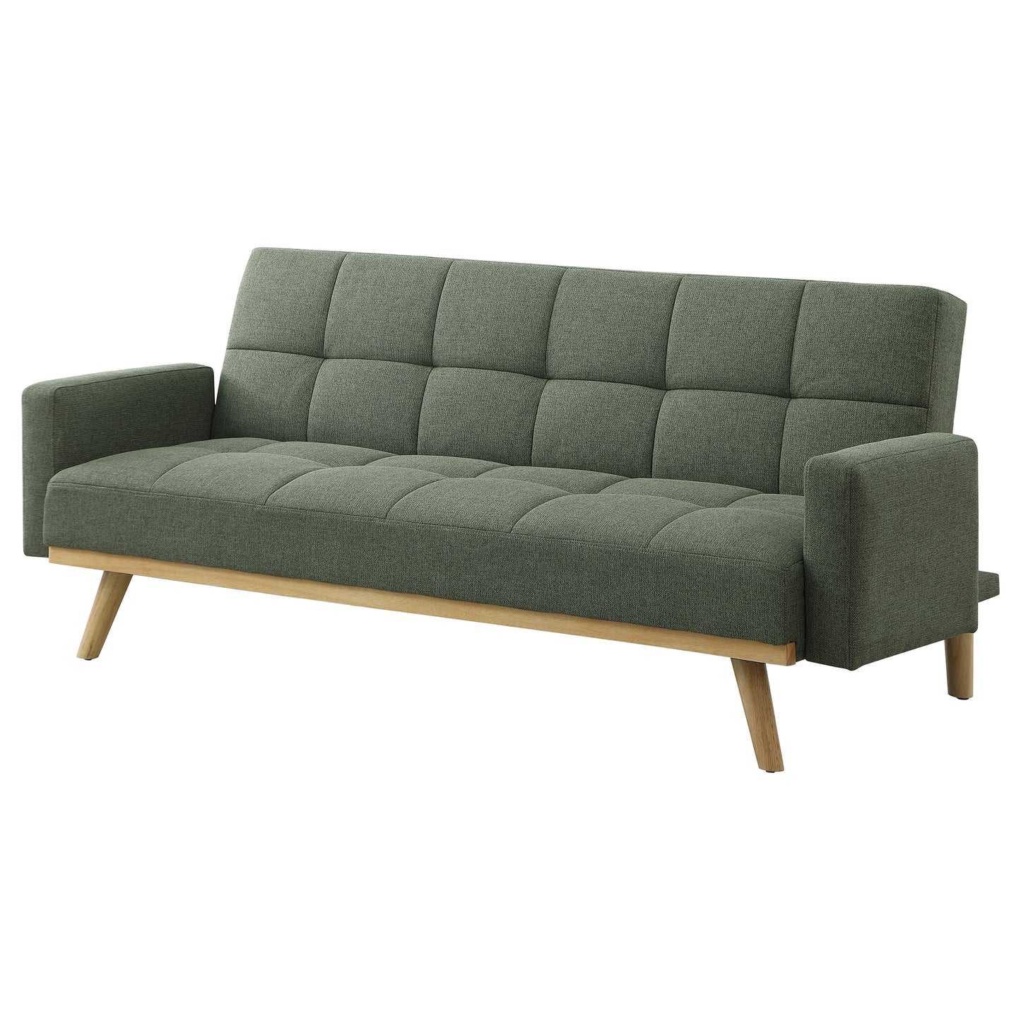 Kourtney Upholstered Tufted Convertible Sofa Bed Sage Green