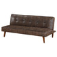 Jenson Upholstered Tufted Convertible Sofa Bed Dark Coffee