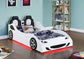 Cruiser Wood Twin LED Race Car Bed White