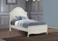 Dominique Wood Twin Panel Bed Cream White