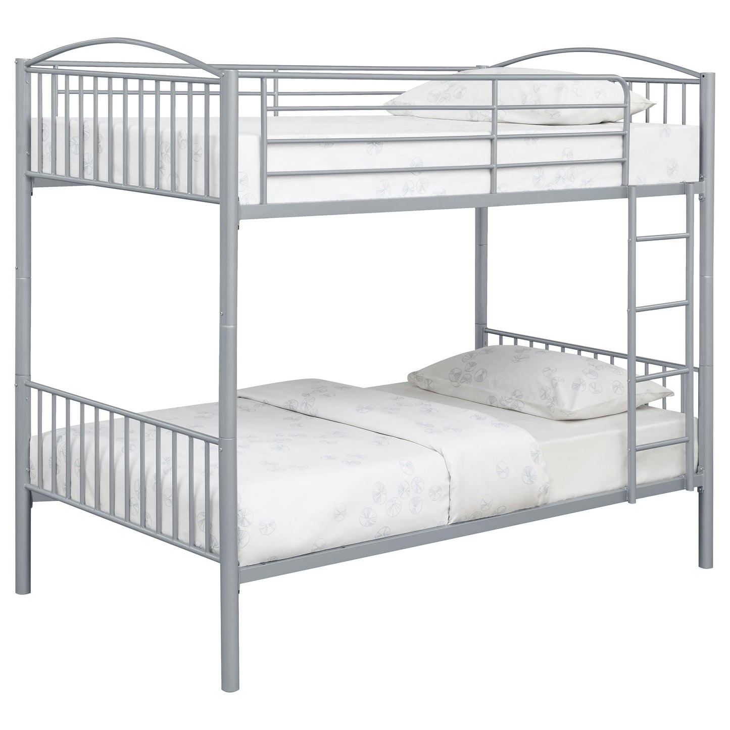 Anson Twin Over Twin Bunk Bed Silver