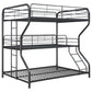 Garner Full Over Twin Over Full Triple Bunk Bed Gunmetal