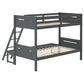 Littleton Wood Twin Over Full Bunk Bed Grey