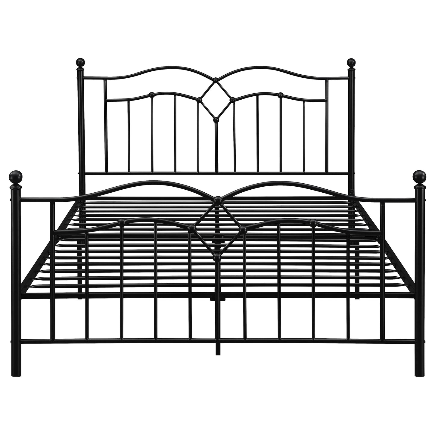 Klossen Metal Queen Open Frame Bed Black