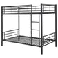 Hayward Metal Twin Over Twin Bunk Bed Black