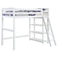 Anica 3-shelf Wood Twin Loft Bed White