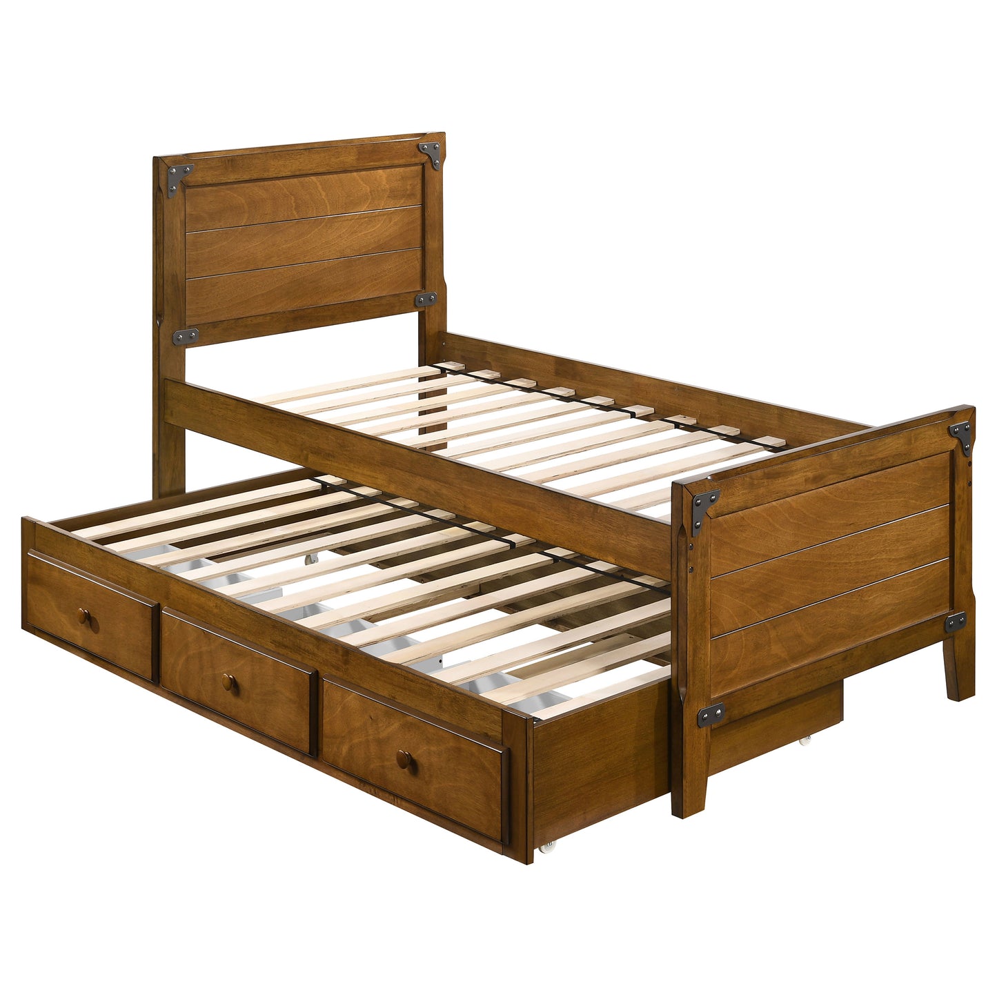 Granger Wood Twin Storage Captains Bed Rustic Honey