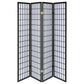 Roberto 4-Panel Room Divider Folding Shoji Screen Black