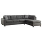 Stonenesse Sectional Sofa with Storage Ottoman Set Grey