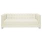 Chaviano 2-piece Upholstered Track Arm Sofa Set Pearl White