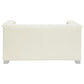 Chaviano Upholstered Track Arm Loveseat Pearl White