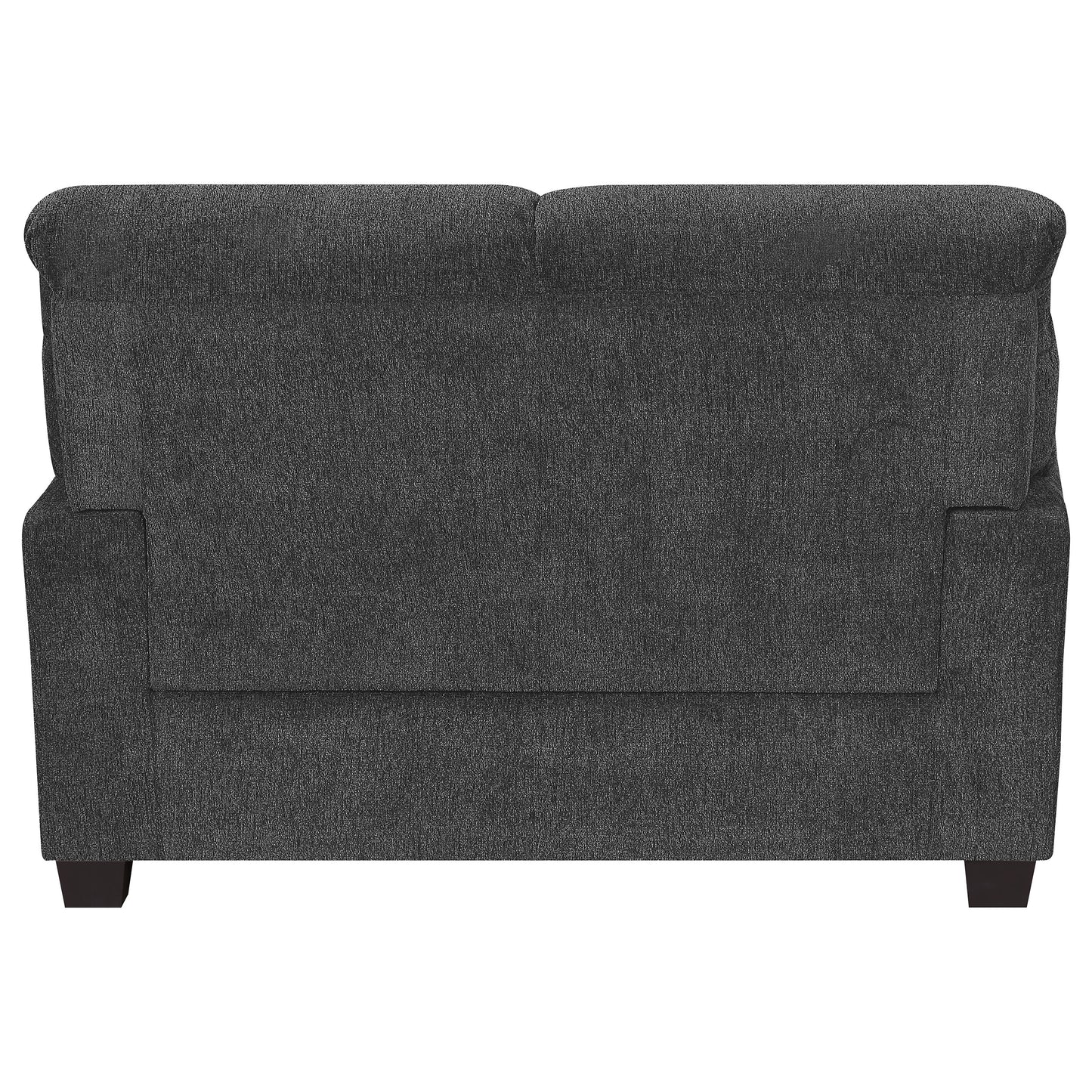 Clementine 2-piece Upholstered Padded Arm Sofa Set Grey