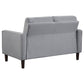 Bowen Upholstered Track Arm Tufted Loveseat Grey