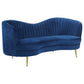 Sophia 3-piece Upholstered Channel Tufted Sofa Set Blue