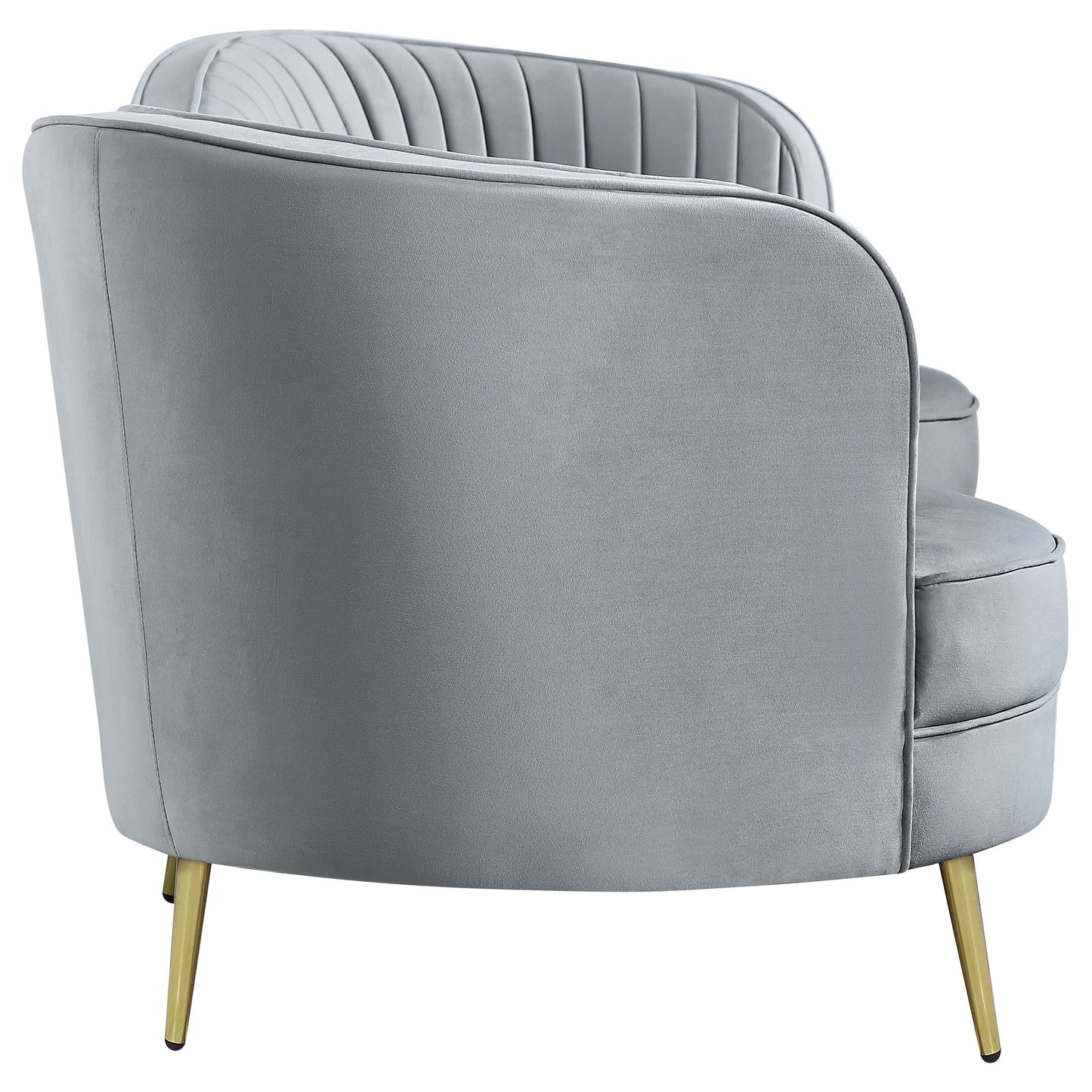 Sophia Upholstered Channel Tufted Sofa Grey