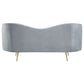 Sophia 2-piece Upholstered Channel Tufted Sofa Set Grey