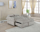 Cotswold Upholstered Convertible Sleeper Sofa Bed Light Grey