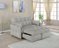 Cotswold Upholstered Convertible Sleeper Sofa Bed Light Grey