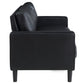 Ruth 2-piece Upholstered Track Arm Sofa Set Black