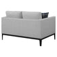 Apperson Upholstered Track Arm Loveseat Light Grey