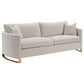 Corliss 2-piece Upholstered Arched Arm Sofa Set Beige