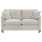 Corliss 2-piece Upholstered Arched Arm Sofa Set Beige