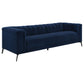 Chalet 2-piece Upholstered Tuxedo Arm Tufted Sofa Set Blue